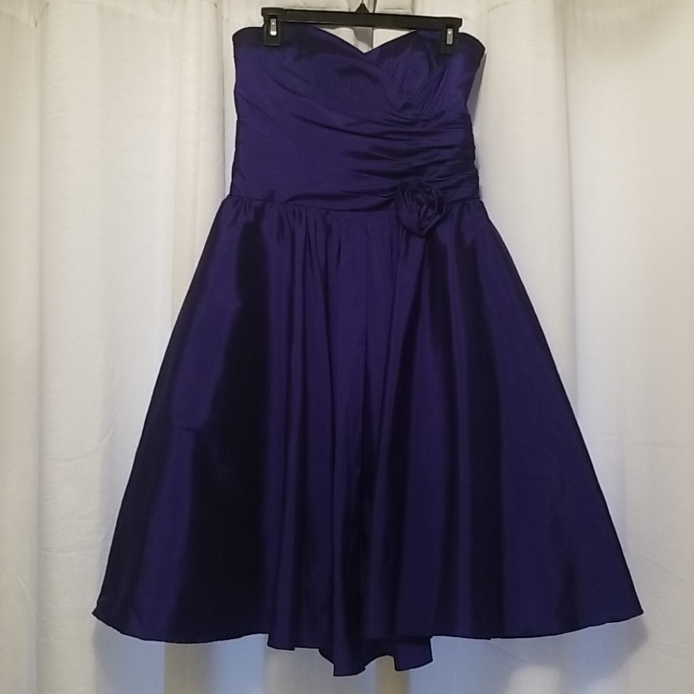JS Collections strapless royal blue dress